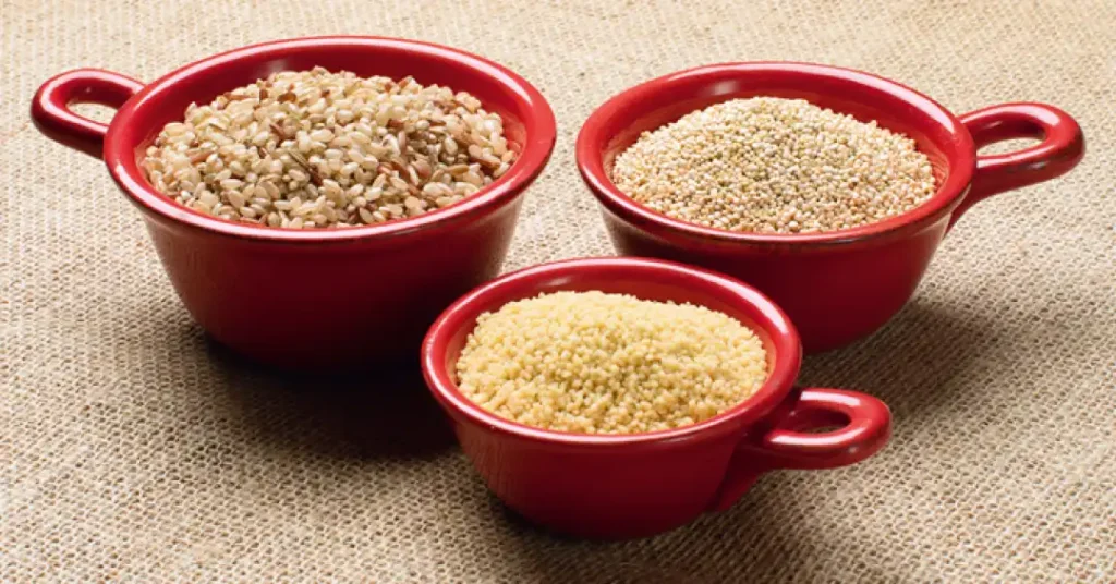Quinoa ou cuscuz integral