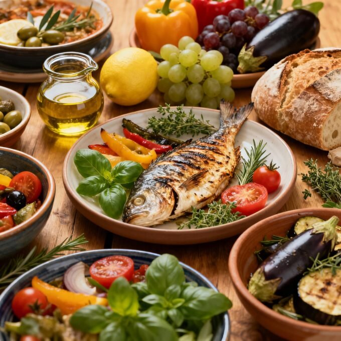 Sabores do Sol: 50 Receitas Autênticas da Dieta Mediterrânea para uma Vida Saudável e Saborosa