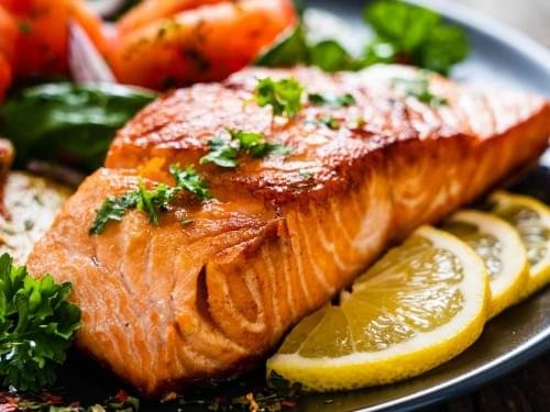 Salmão Assado com Ervas