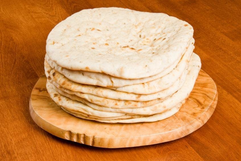 Pão Sírio Integral com Azeite e Ervas