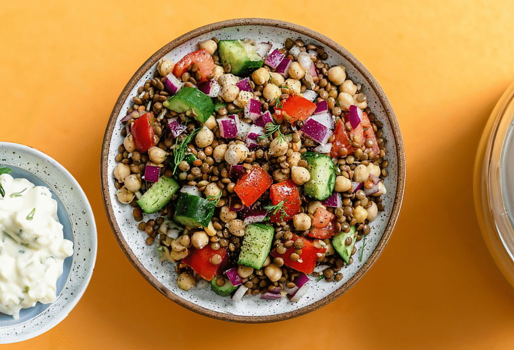 Salada Mediterrânea de Grão-de-Bico